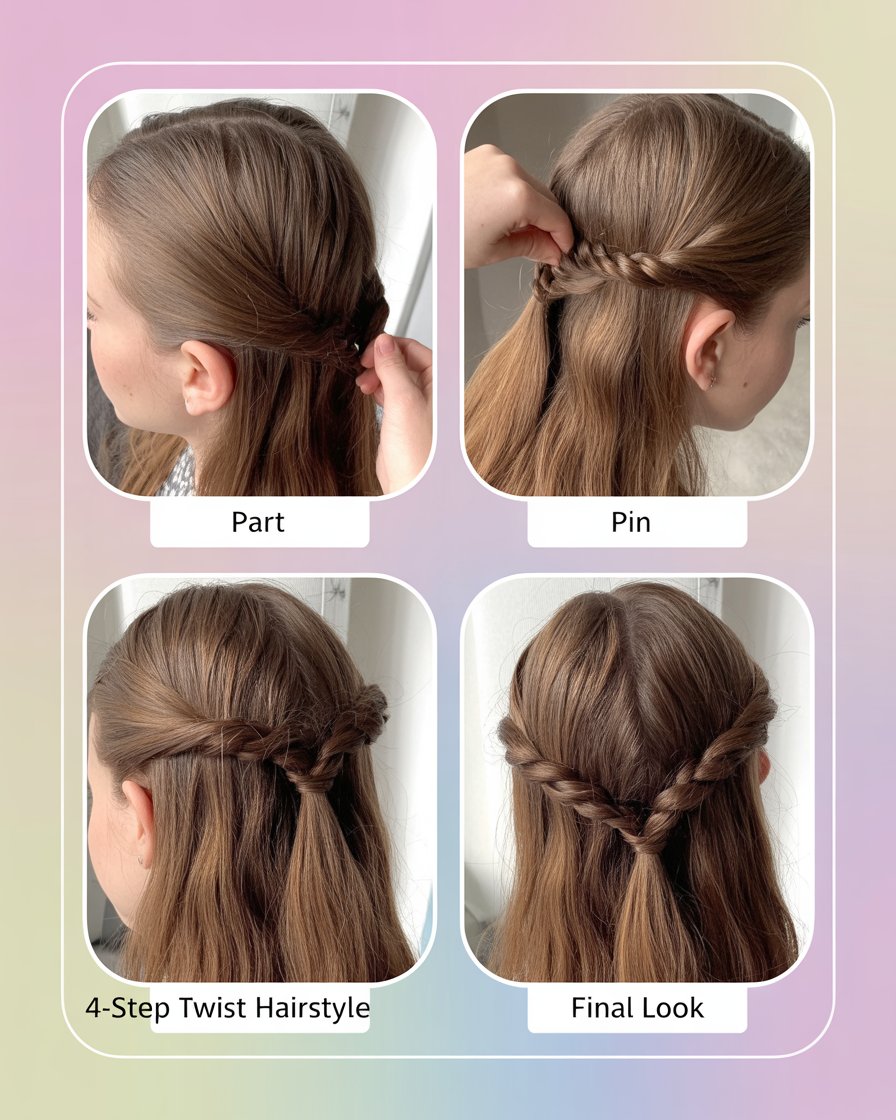 easy step-by-step hairstyles 2025